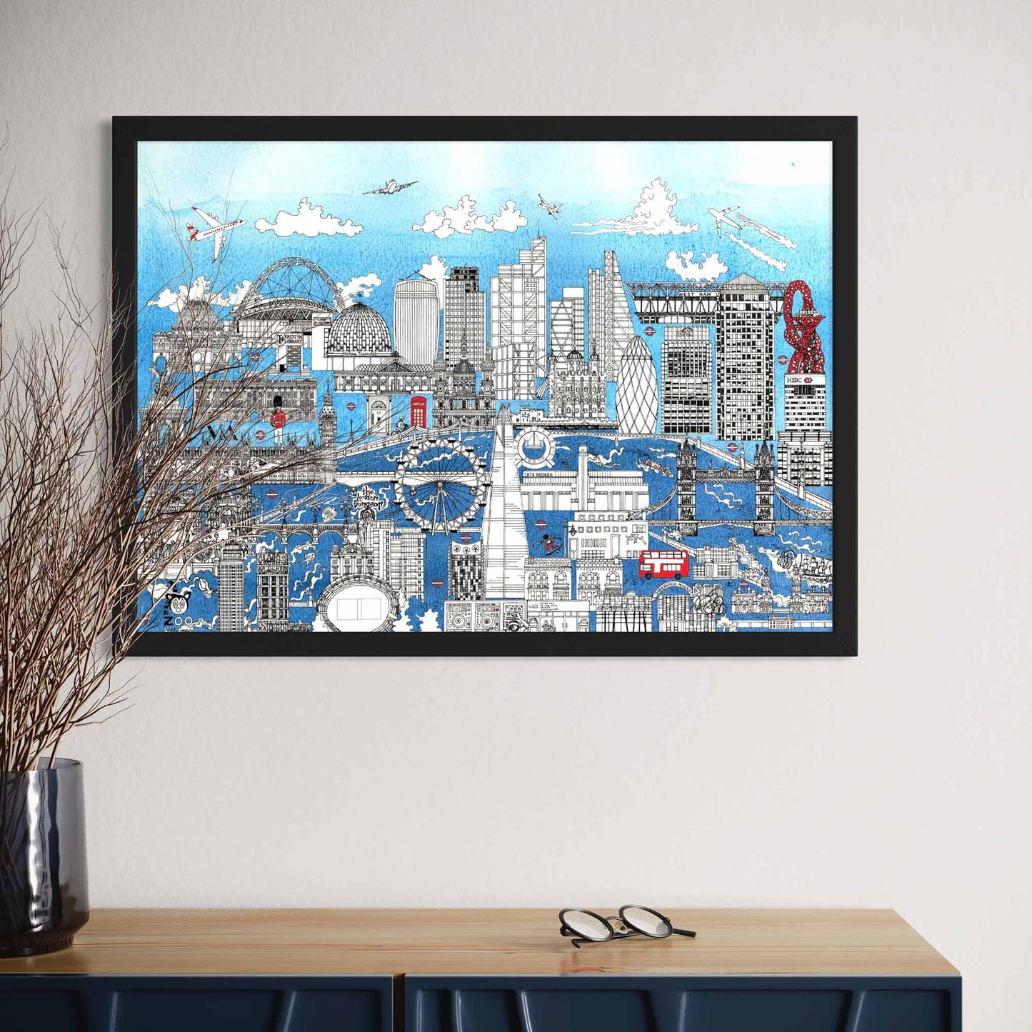 London Skyline Blue