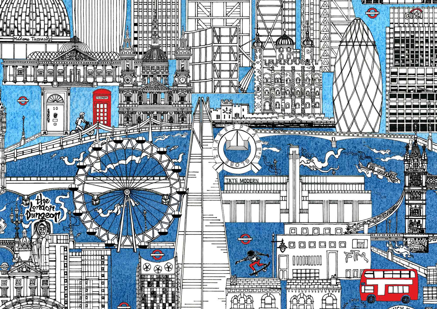 London Skyline Blue