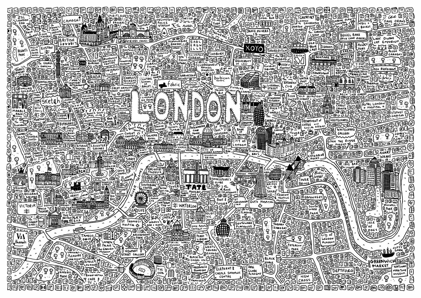 London Doodle Map